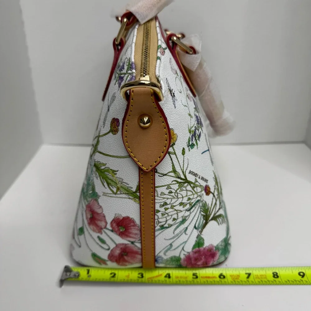 Dooney & Bourke Geena Satchel White Wildflower Floral Handbag BBOTA1327 WHNA NEW